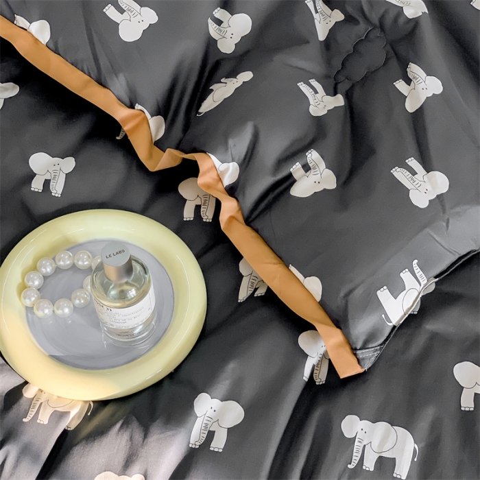 91家纺网 家纺一手货源 找家纺 汇庭 2022新款60s数码印花春秋被 象多多