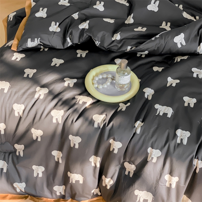 91家纺网 家纺一手货源 找家纺 汇庭 2022新款60s数码印花春秋被 象多多