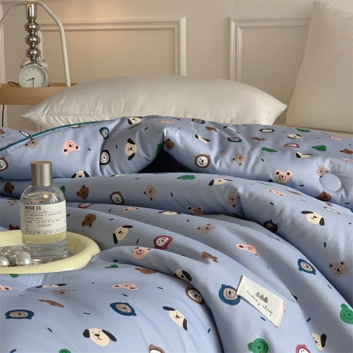 91家纺网 家纺一手货源 找家纺 汇庭 2022新款60s数码印花春秋被 小布丁