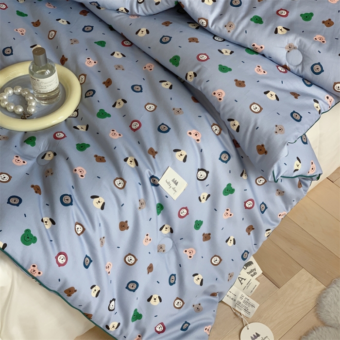 91家纺网 家纺一手货源 找家纺 汇庭 2022新款60s数码印花春秋被 小布丁