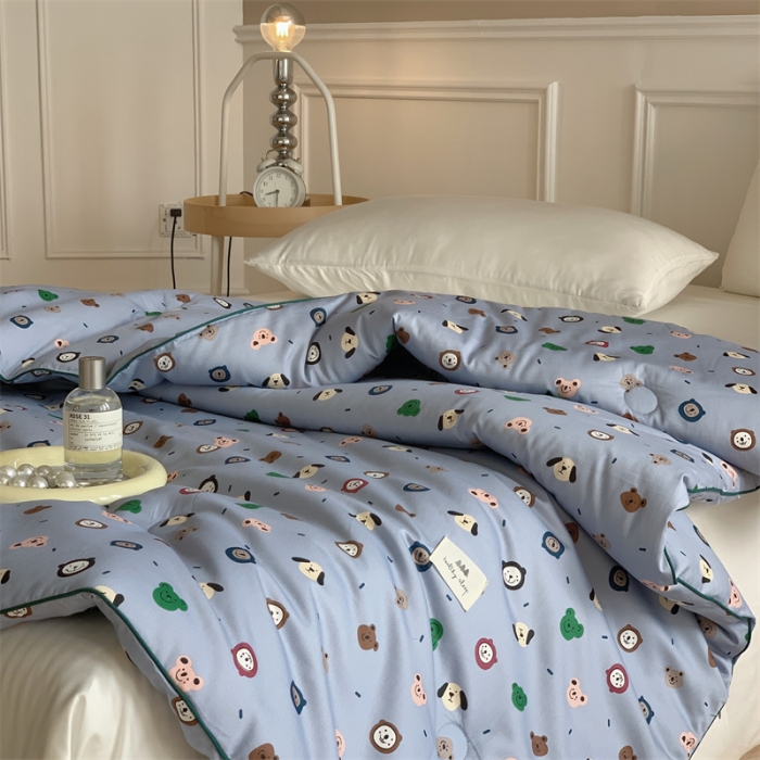 91家纺网 家纺一手货源 找家纺 汇庭 2022新款60s数码印花春秋被 小布丁