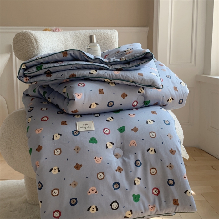 91家纺网 家纺一手货源 找家纺 汇庭 2022新款60s数码印花春秋被 小布丁