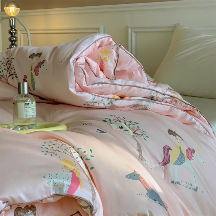 91家纺网 家纺一手货源 找家纺 汇庭 2022新款60s数码印花春秋被 小公主