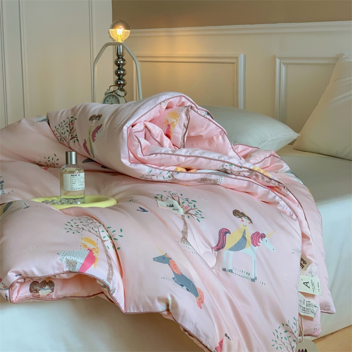 91家纺网 家纺一手货源 找家纺 汇庭 2022新款60s数码印花春秋被 小公主