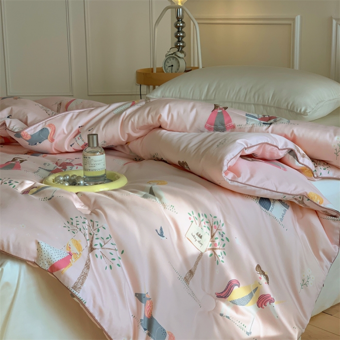 91家纺网 家纺一手货源 找家纺 汇庭 2022新款60s数码印花春秋被 小公主