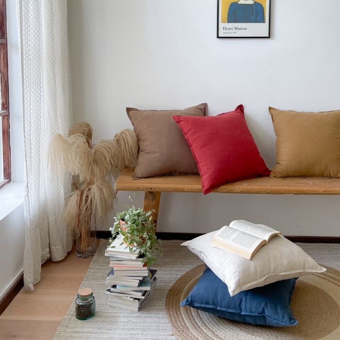 91家纺网 家纺一手货源 找家纺 （总）美茉家居 2023新款棉麻双针抱枕