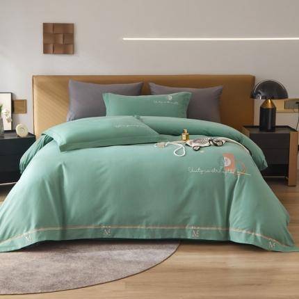 91家纺网 家纺一手货源 找家纺 （总）惠居家-2022新款亲肤透气全棉双面磨毛四件套-兰卡斯