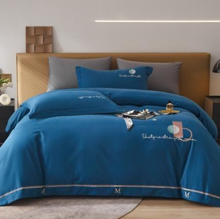 91家纺网 家纺一手货源 找家纺 （总）惠居家-2022新款亲肤透气全棉双面磨毛四件套-兰卡斯