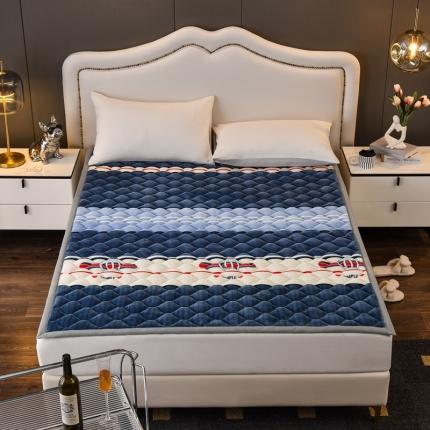 91家纺网 家纺一手货源 找家纺 索弗莱 2022新款 加厚宽边牛奶绒床垫 恐龙