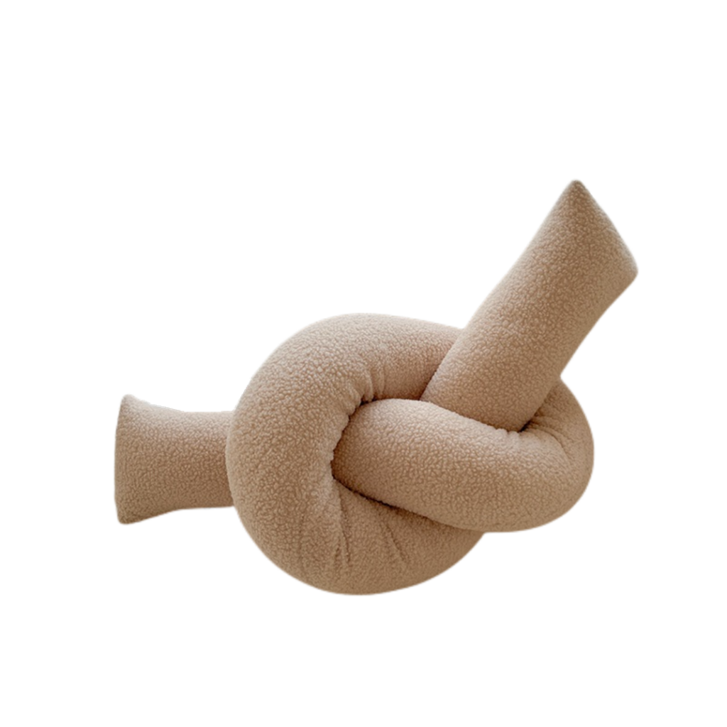 91家纺网 家纺一手货源 找家纺 美茉 2022新款泰迪绒异形抱枕 杏色（扭扭一个）