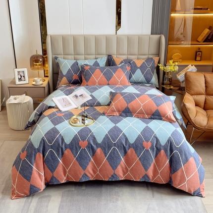 91家纺网 家纺一手货源 找家纺 凯磊家纺   2022新款.磨毛四件套 彼岸