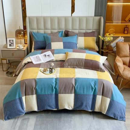 91家纺网 家纺一手货源 找家纺 凯磊家纺   2022新款.磨毛四件套 魔方城