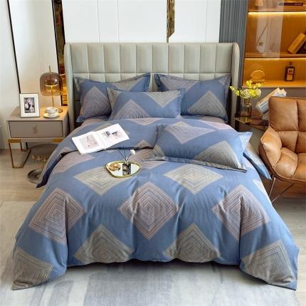 91家纺网 家纺一手货源 找家纺 凯磊家纺   2022新款.磨毛四件套 秋凉若水