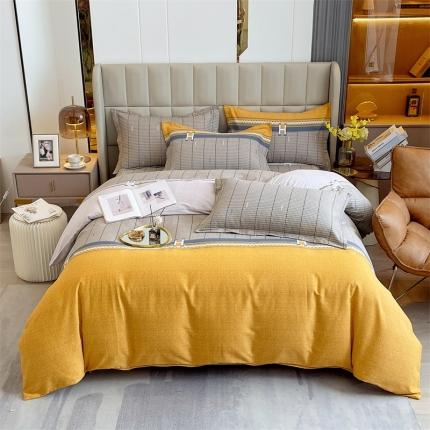 91家纺网 家纺一手货源 找家纺 凯磊家纺   2022新款.磨毛四件套 星光小曲