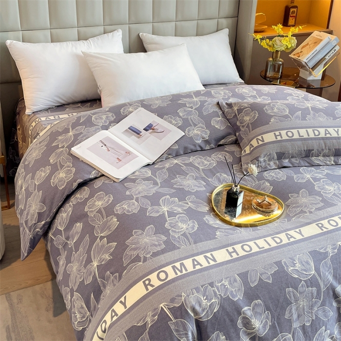 91家纺网 家纺一手货源 找家纺 凯磊家纺   2022新款.磨毛四件套 林间晨曲