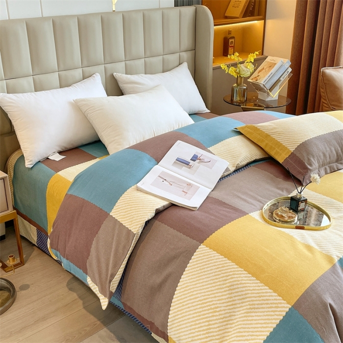 91家纺网 家纺一手货源 找家纺 凯磊家纺   2022新款.磨毛四件套 魔方城