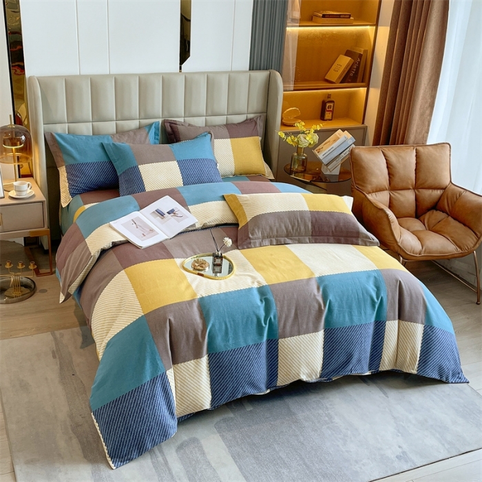 91家纺网 家纺一手货源 找家纺 凯磊家纺   2022新款.磨毛四件套 魔方城