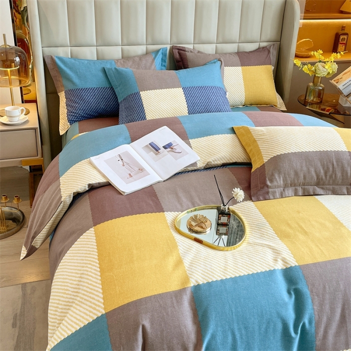 91家纺网 家纺一手货源 找家纺 凯磊家纺   2022新款.磨毛四件套 魔方城