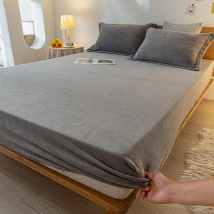 91家纺网 家纺一手货源 找家纺 (总）好阁 2022新款200g牛奶绒单品床笠