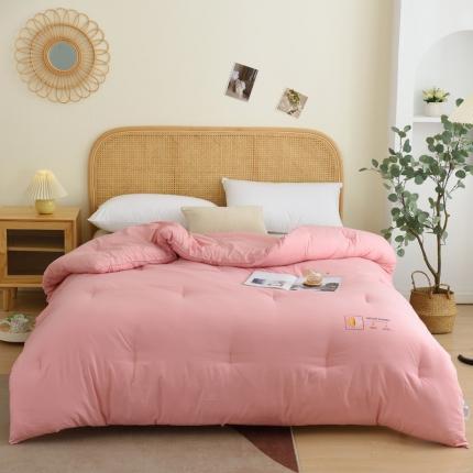 91家纺网 家纺一手货源 找家纺 德芙素色简约日式水洗棉被芯整张仿丝棉春秋被保暖冬被包质检 波尔多红Bordeaux Red