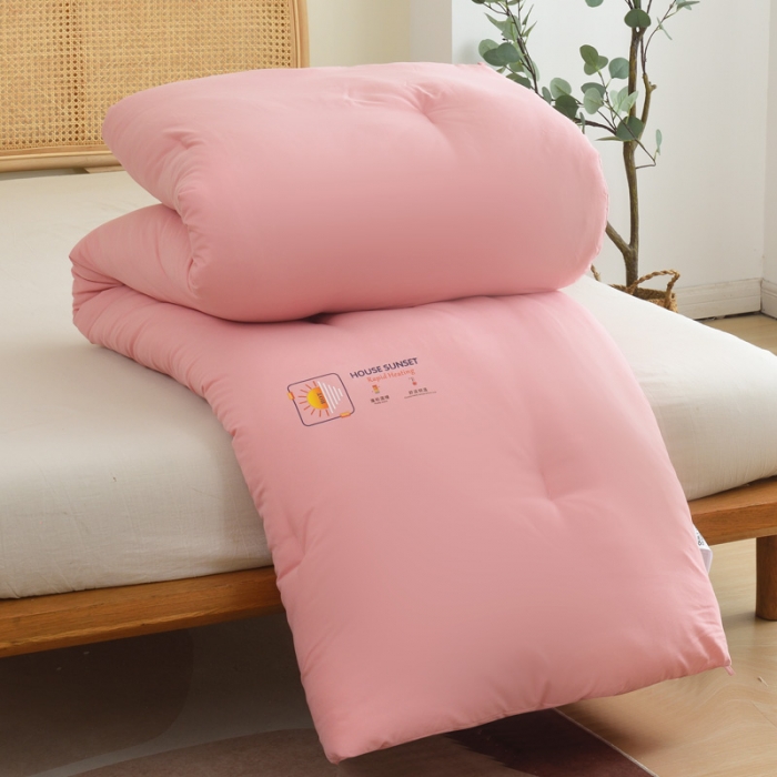 91家纺网 家纺一手货源 找家纺 总 德芙素色简约日式水洗棉被芯整张仿丝棉春秋被保暖冬被包质检