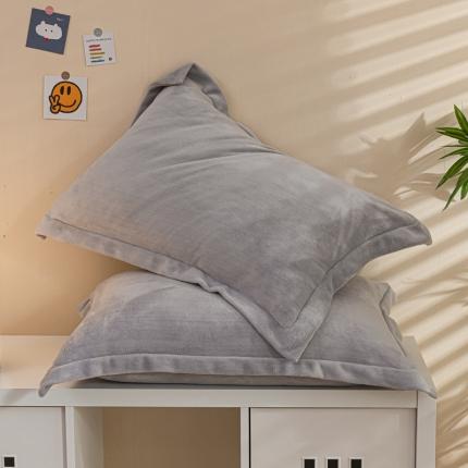 91家纺网 家纺一手货源 找家纺 （总）好阁 2022新款200g纯色牛奶绒单品枕套