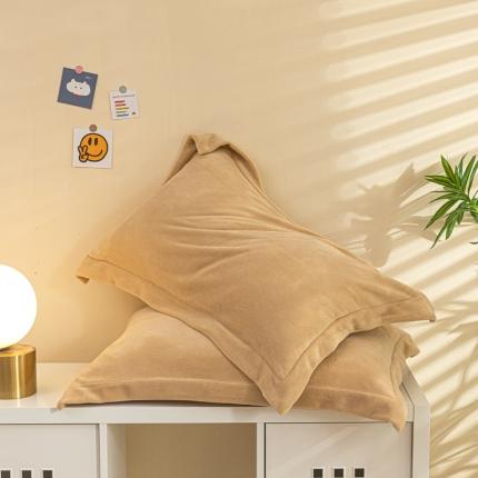 91家纺网 家纺一手货源 找家纺 （总）好阁 2022新款200g纯色牛奶绒单品枕套