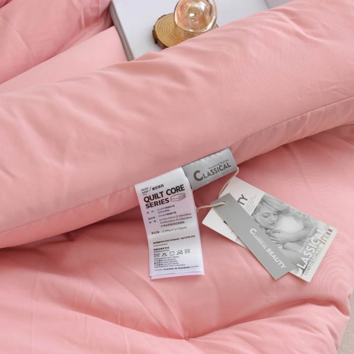 91家纺网 家纺一手货源 找家纺 德芙素色简约日式水洗棉被芯整张仿丝棉春秋被保暖冬被包质检 波尔多红Bordeaux Red