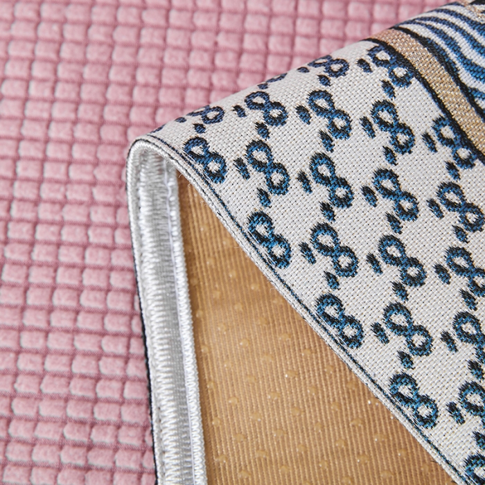 91家纺网 家纺一手货源 找家纺 千逸虹 2024新款加厚柔软防滑金粒绒沙发垫 粉色