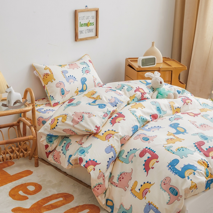 91家纺网 家纺一手货源 找家纺 总ds生活馆2025新款幼儿园学生60支贡缎长绒棉纯棉单被套