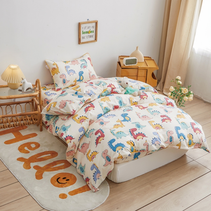 91家纺网 家纺一手货源 找家纺 总ds生活馆2025新款幼儿园学生60支贡缎长绒棉纯棉单被套