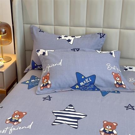 91家纺网 家纺一手货源 找家纺 凯磊2022新款.磨毛系列单枕套48*74cm/对小熊吉米