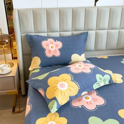 91家纺网 家纺一手货源 找家纺 凯磊 新款.磨毛系列单枕套 48*74cm/对 炫彩佳人蓝