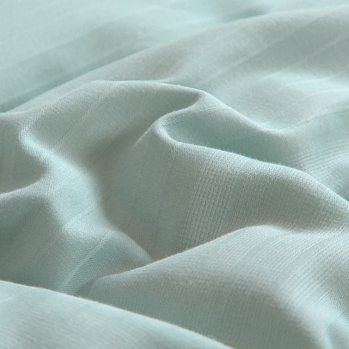 91家纺网 家纺一手货源 找家纺 薇玛仕 2023新款A类母婴抗菌绣花大豆被冬被 水蓝