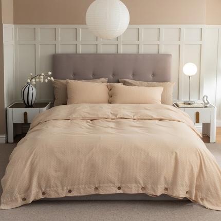 91家纺网 家纺一手货源 找家纺 华超针织 2022新款满天星提花四件套 满天星 奶茶