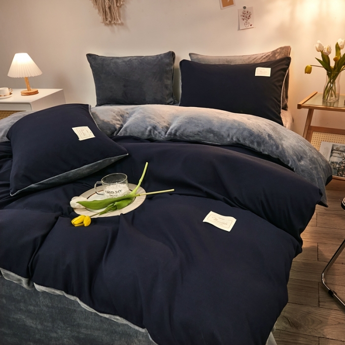 91家纺网 家纺一手货源 找家纺 （总）啊雅家居 2025新款水洗棉+牛奶绒三件套四件套