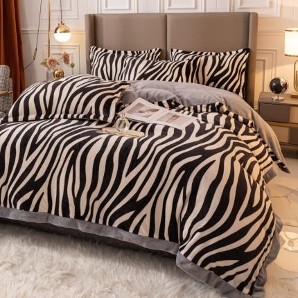 91家纺网 家纺一手货源 找家纺 （总）民新家纺 2024高克重加厚牛奶绒保暖四件套