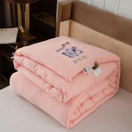 薇玛仕 2023新款A类原棉太空大豆被冬被 太空-粉玉