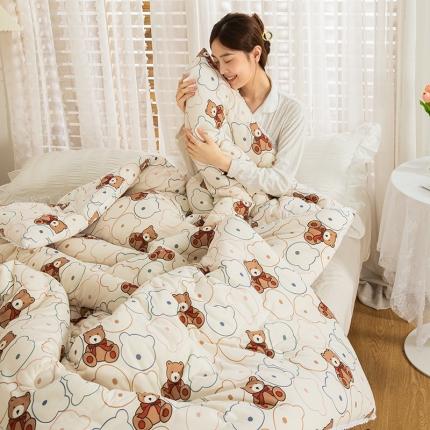 91家纺网 家纺一手货源 找家纺 （总）芯恋 2025款针织棉大豆被子被芯春秋加厚冬被直播