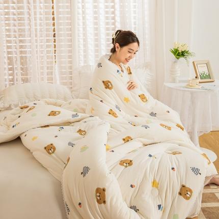 91家纺网 家纺一手货源 找家纺 （总）芯恋 2025款针织棉大豆被子被芯春秋加厚冬被直播