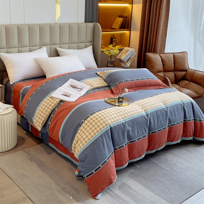 91家纺网 家纺一手货源 找家纺 凯磊家纺 2022新款.磨毛系列--单被套 艾儿纱