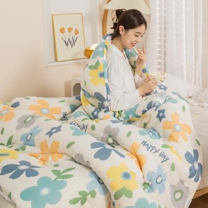 芯恋 2025新款针织棉大豆被子被芯春秋加厚冬被梦境花园