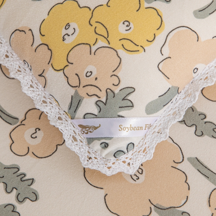 91家纺网 家纺一手货源 找家纺 芯恋 2025新款针织棉大豆被子被芯春秋加厚冬被清新花语