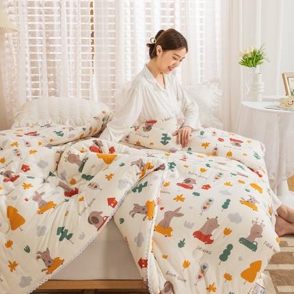 芯恋 2025款针织棉大豆被子被芯春秋加厚冬被森林总动员