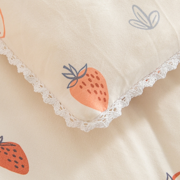 91家纺网 家纺一手货源 找家纺 芯恋 2025款针织棉大豆被子被芯春秋加厚冬被 甜心草莓