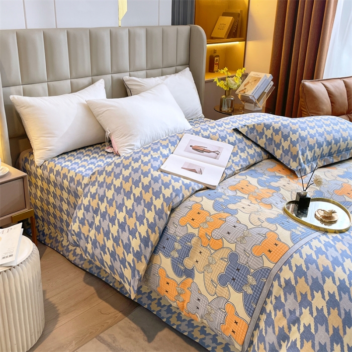 91家纺网 家纺一手货源 找家纺 凯磊家纺 2022新款.磨毛系列--单被套 欢乐熊