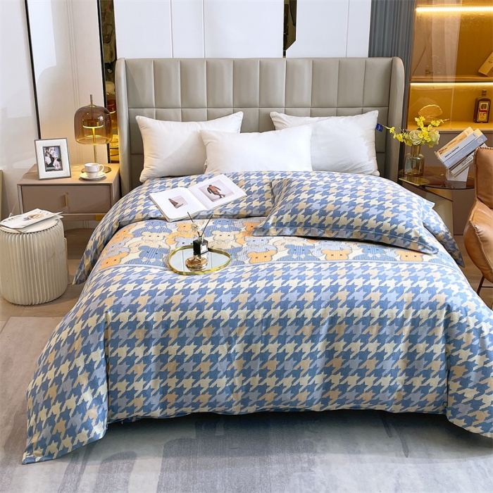 91家纺网 家纺一手货源 找家纺 凯磊家纺 2022新款.磨毛系列--单被套 欢乐熊