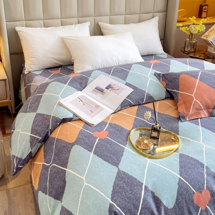 91家纺网 家纺一手货源 找家纺 凯磊家纺 2022新款.磨毛系列--单被套 彼岸