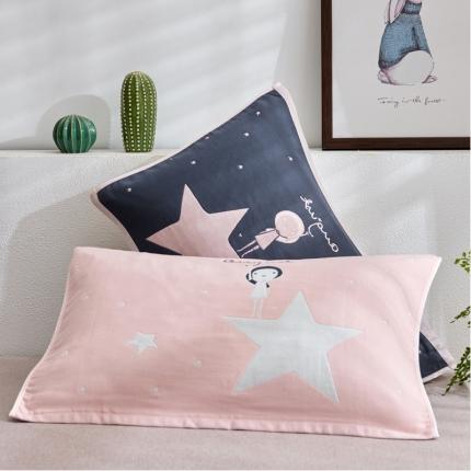 91家纺网 家纺一手货源 找家纺 （总）朴尔 2022新款全棉四层纱布大版花独版枕巾（一对）