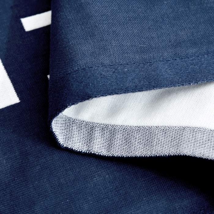 91家纺网 家纺一手货源 找家纺 朴尔 2022新款全棉四层纱布大版花独版枕巾（一对） 鲸鱼-藏青（50*80）